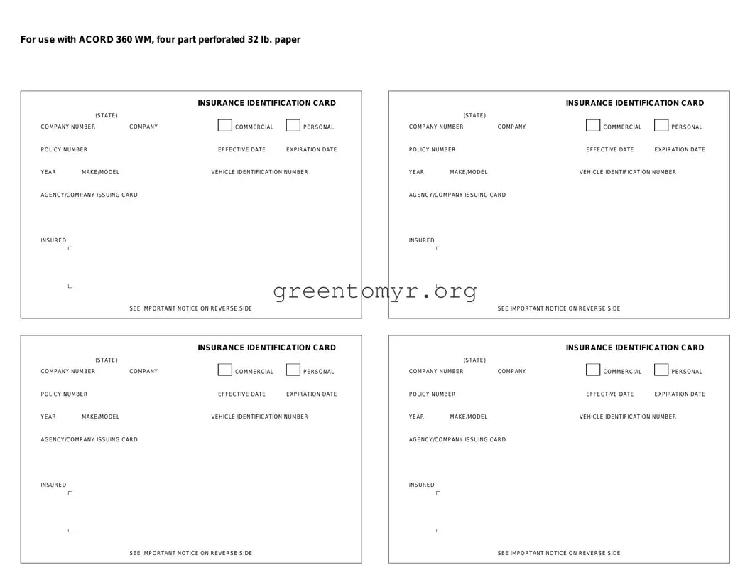 Fill in a Valid Acord 50 WM Template