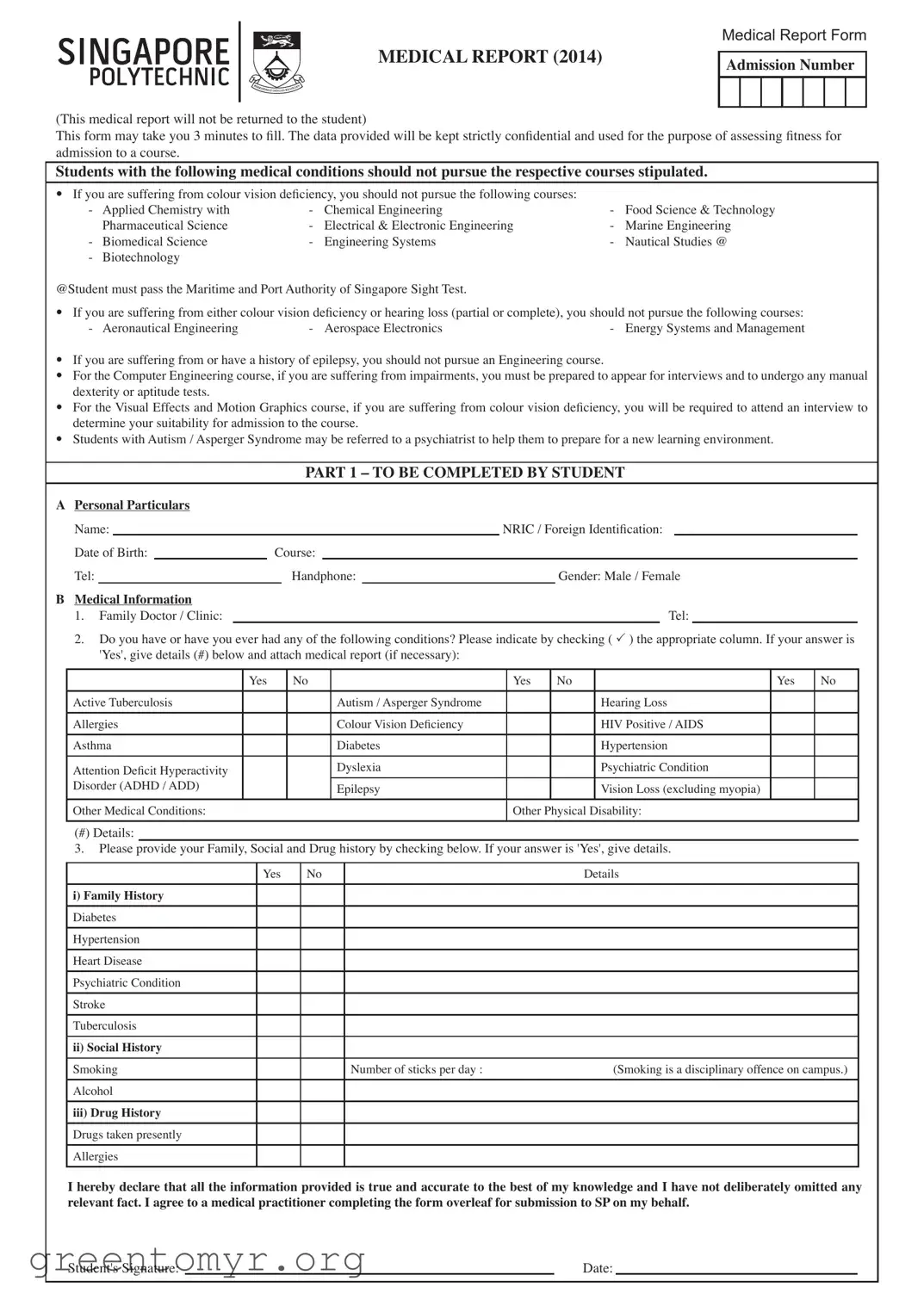 Fill in a Valid Medical Singapore Template