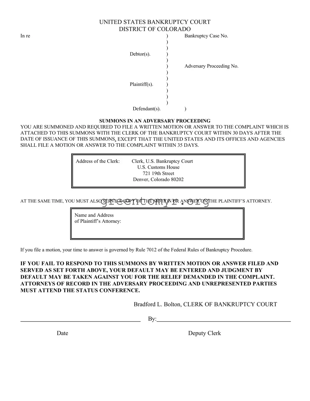 Fill in a Valid Adversary Complaint Template