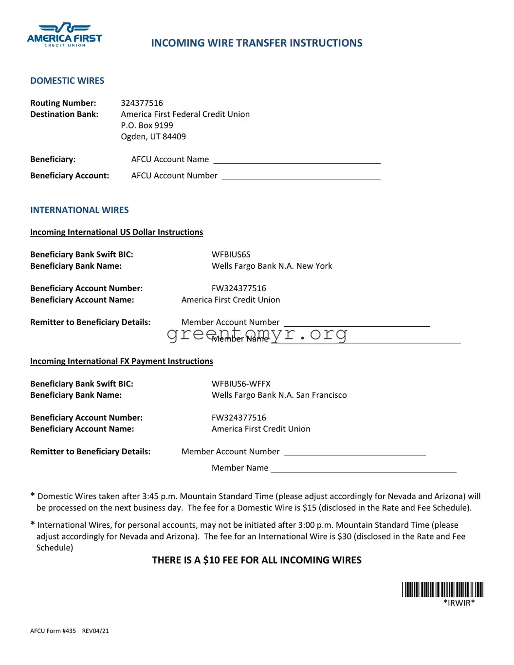 Fill in a Valid Afcu 435 Template