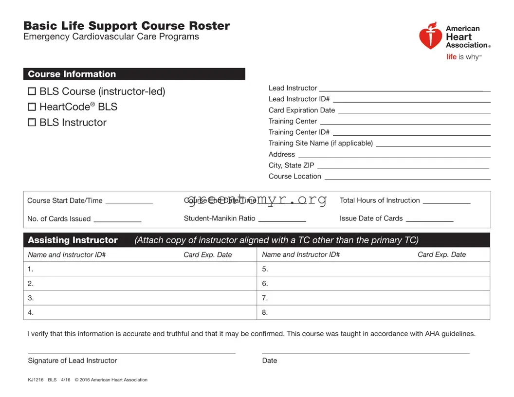 Fill in a Valid Aha Bls Roster Template