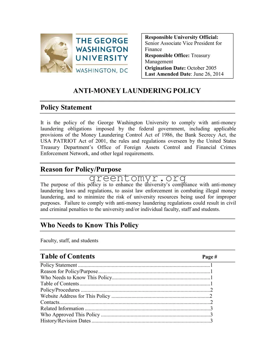 Fill in a Valid Aml Program Template