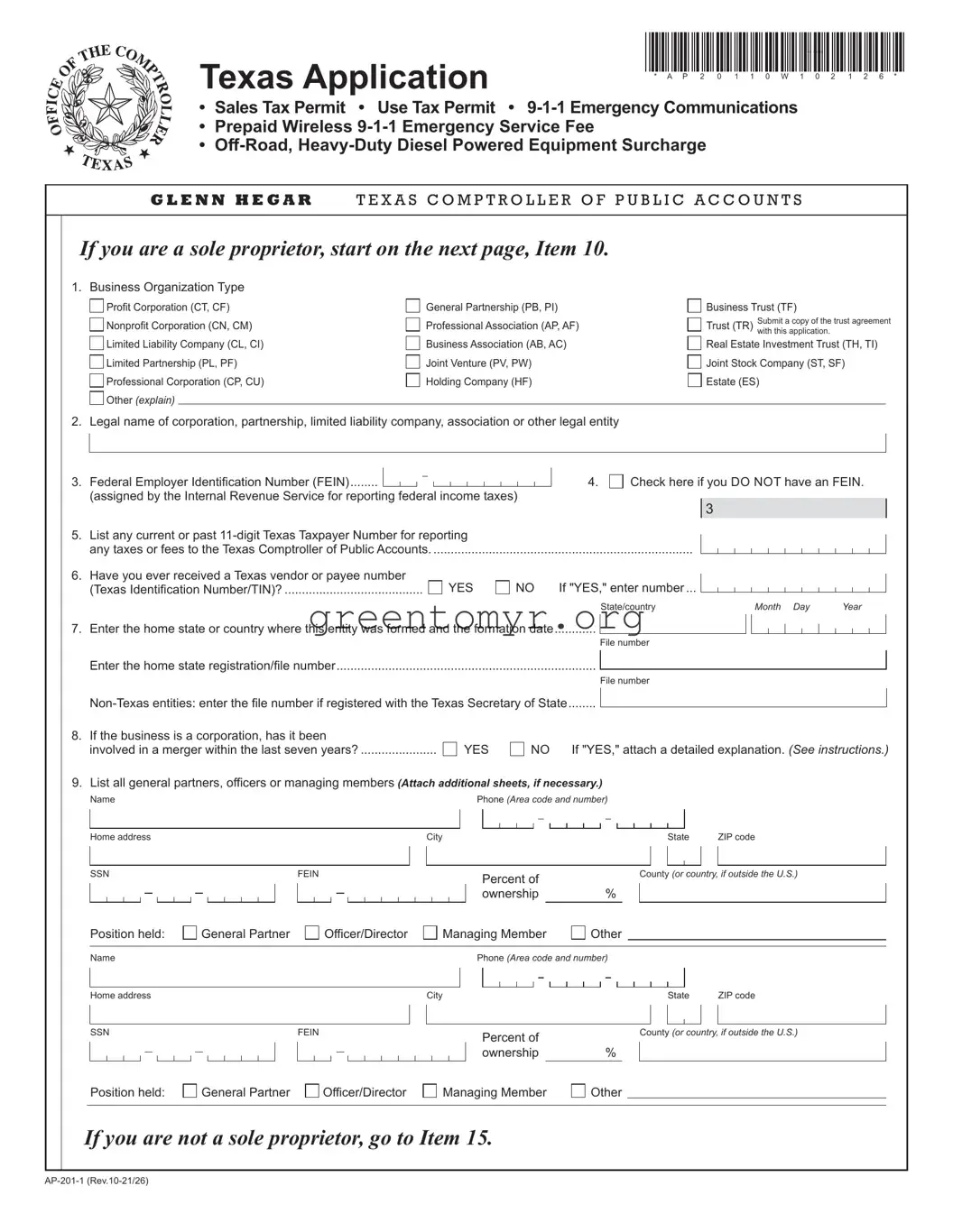Fill in a Valid Ap 201 1 Template