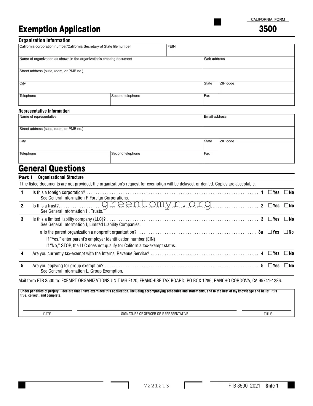 Fill in a Valid Application Exemption Template