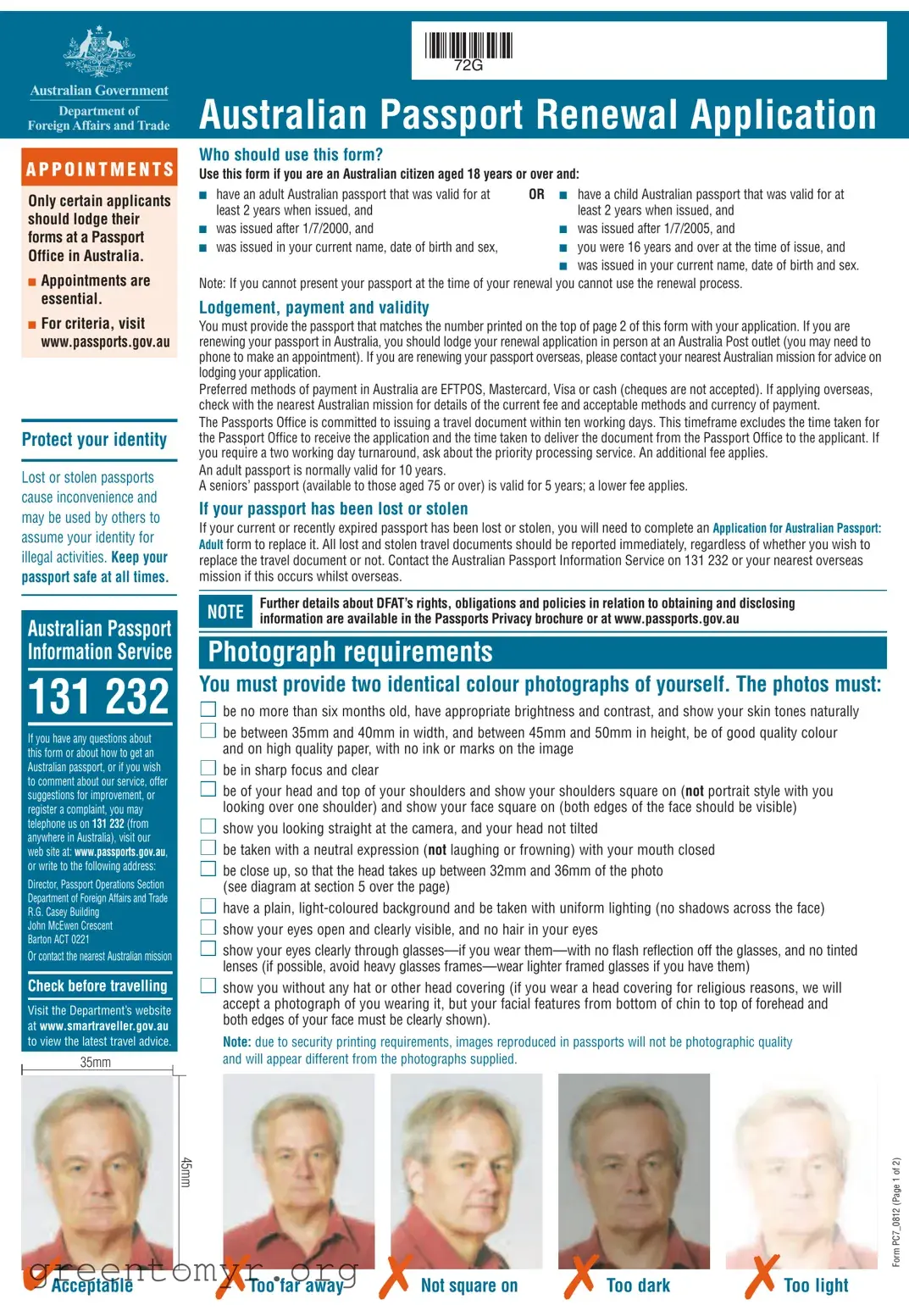 Fill in a Valid Australian Passport Renewal Template