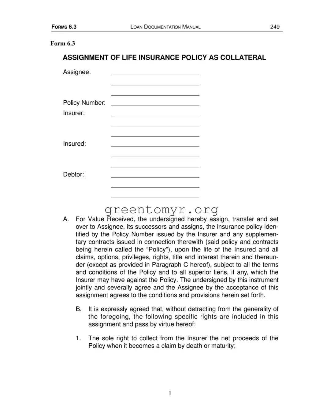Fill in a Valid Blamk Free Life Insurance List Template