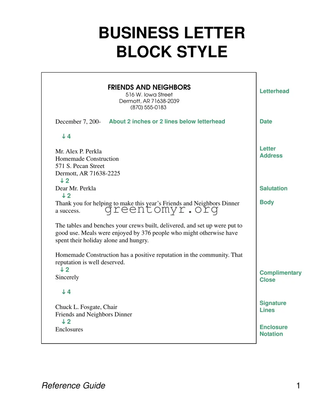Fill in a Valid Block Style Letter Template