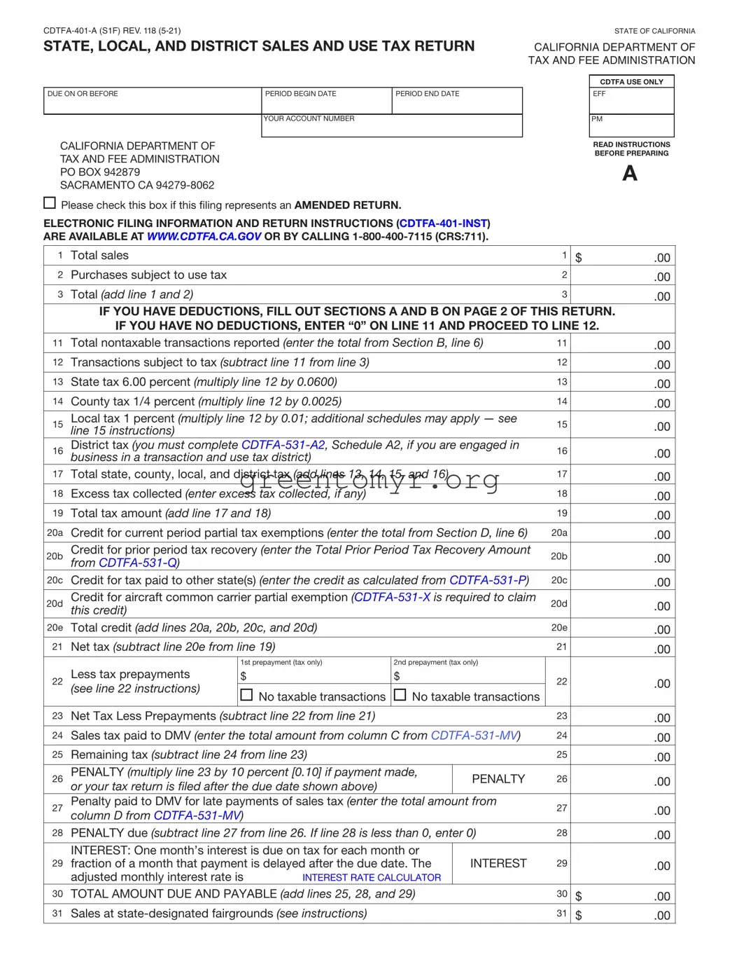 Fill in a Valid Boe 401 A2 Template