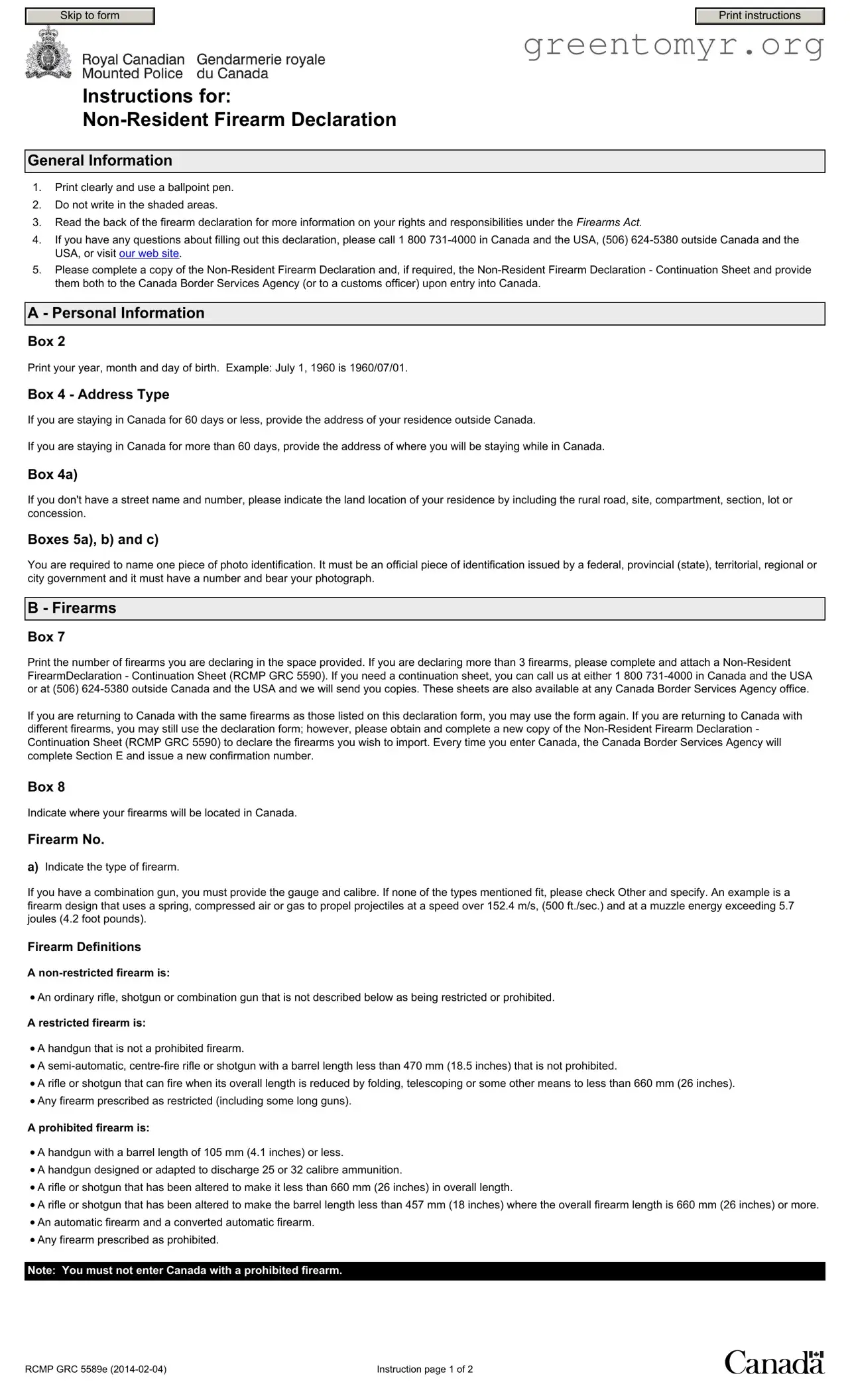 Fill in a Valid Rcmp 5589E Template