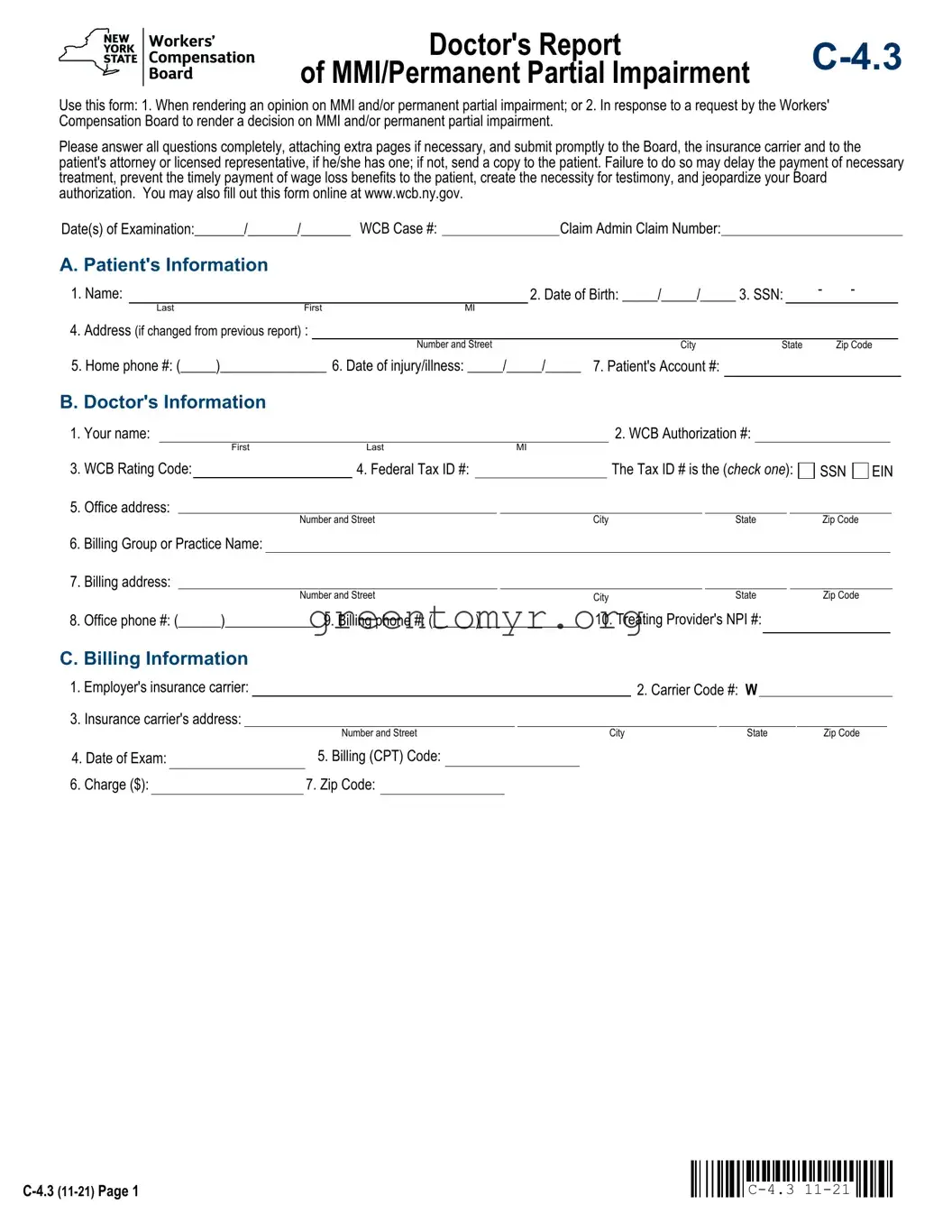 Fill in a Valid C 4 3 Template
