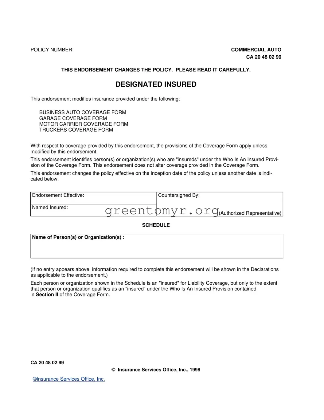Fill in a Valid Ca 20 48 02 99 Template