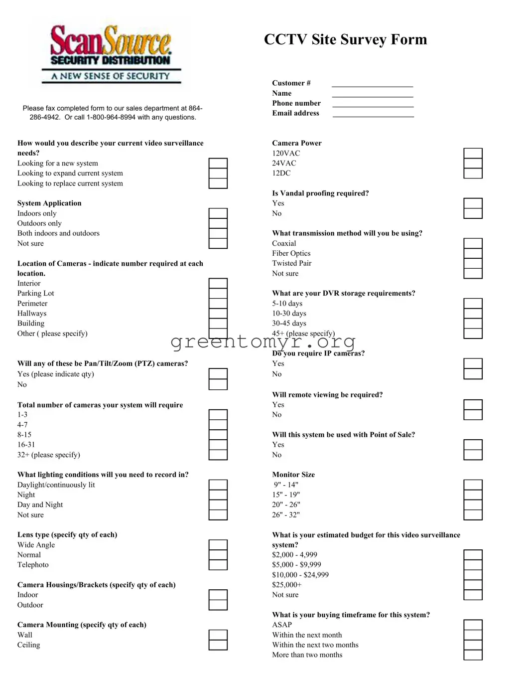Fill in a Valid Cctv Survey Template