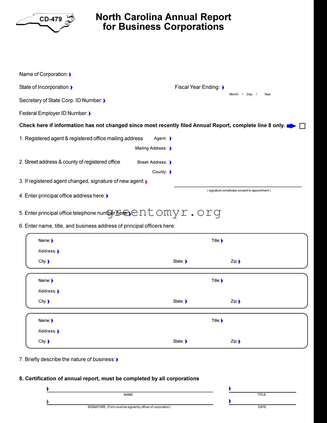 Fill in a Valid Cd 479 Template
