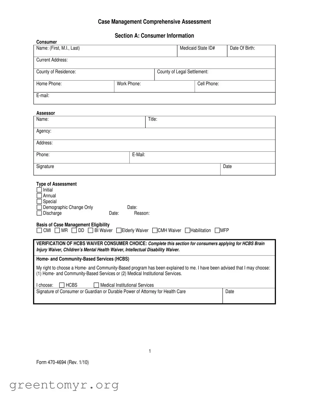 Fill in a Valid Case Management Assessment Template