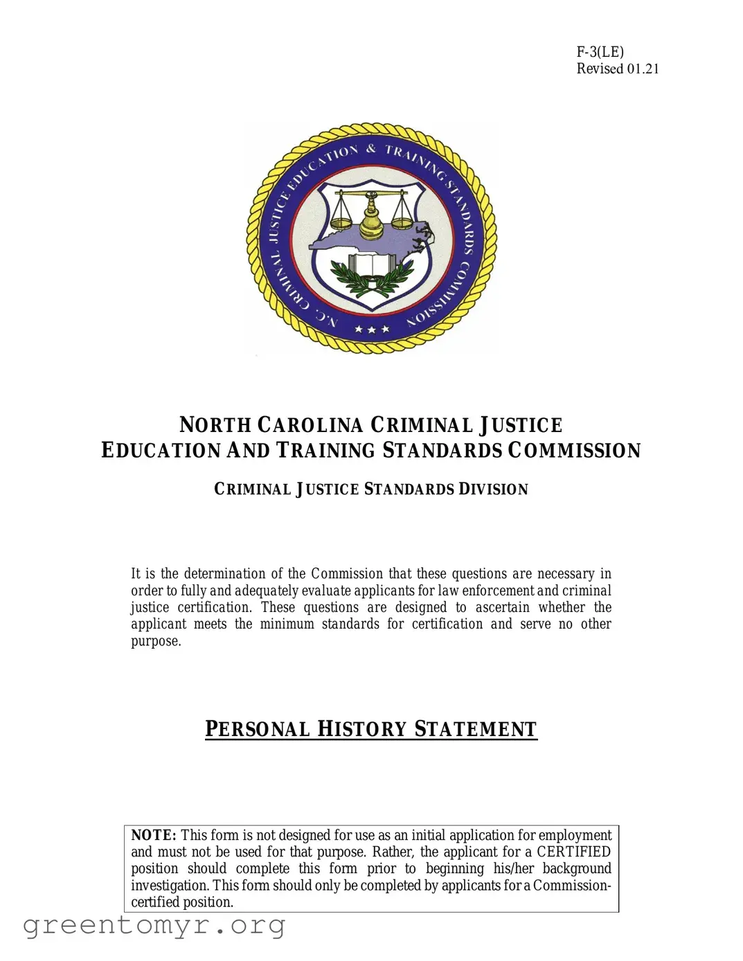 Fill in a Valid Nc F3 Template