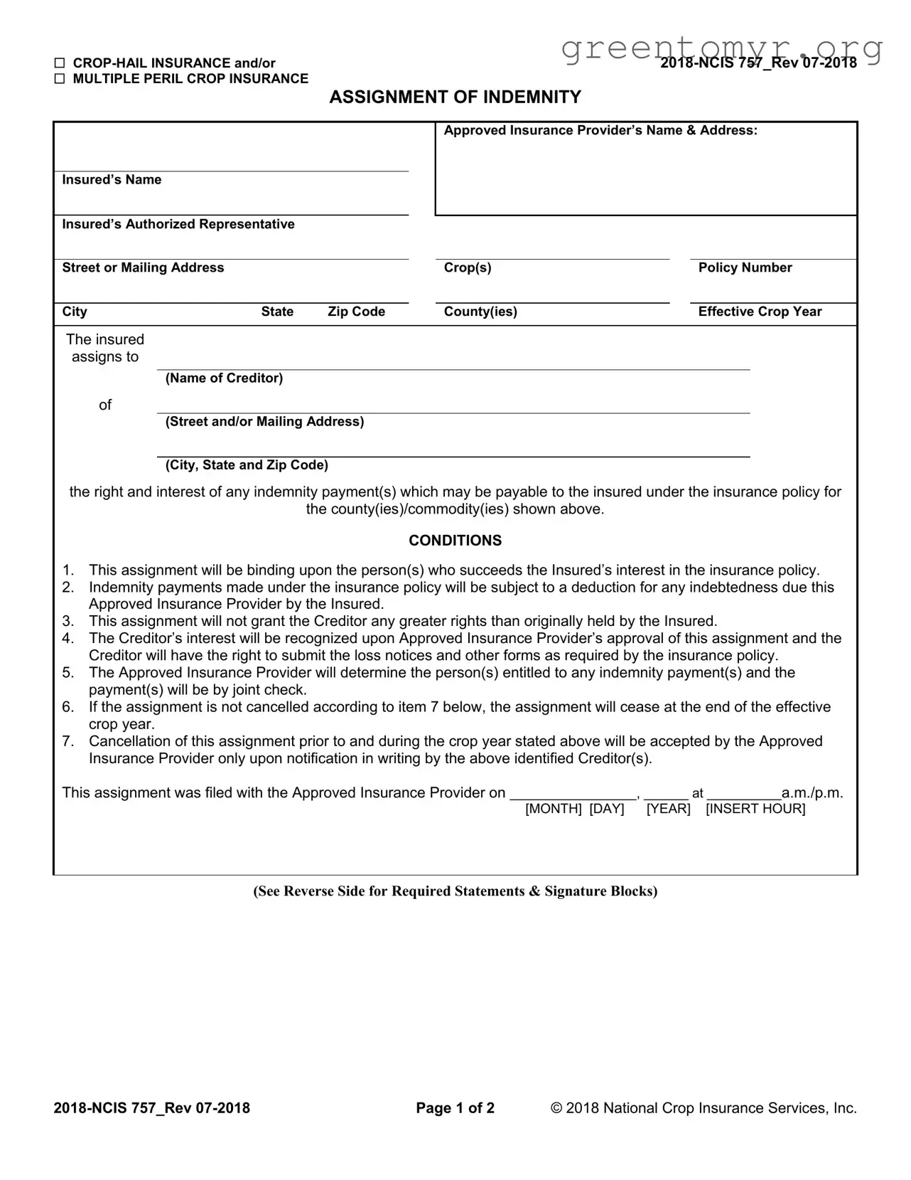 Fill in a Valid Ncis 757 Template