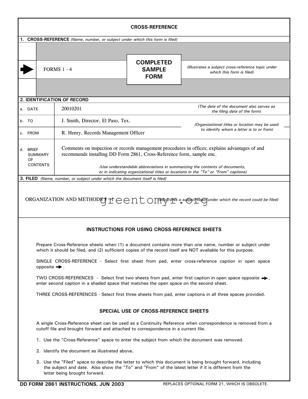 Fill in a Valid Dd 2861 Template