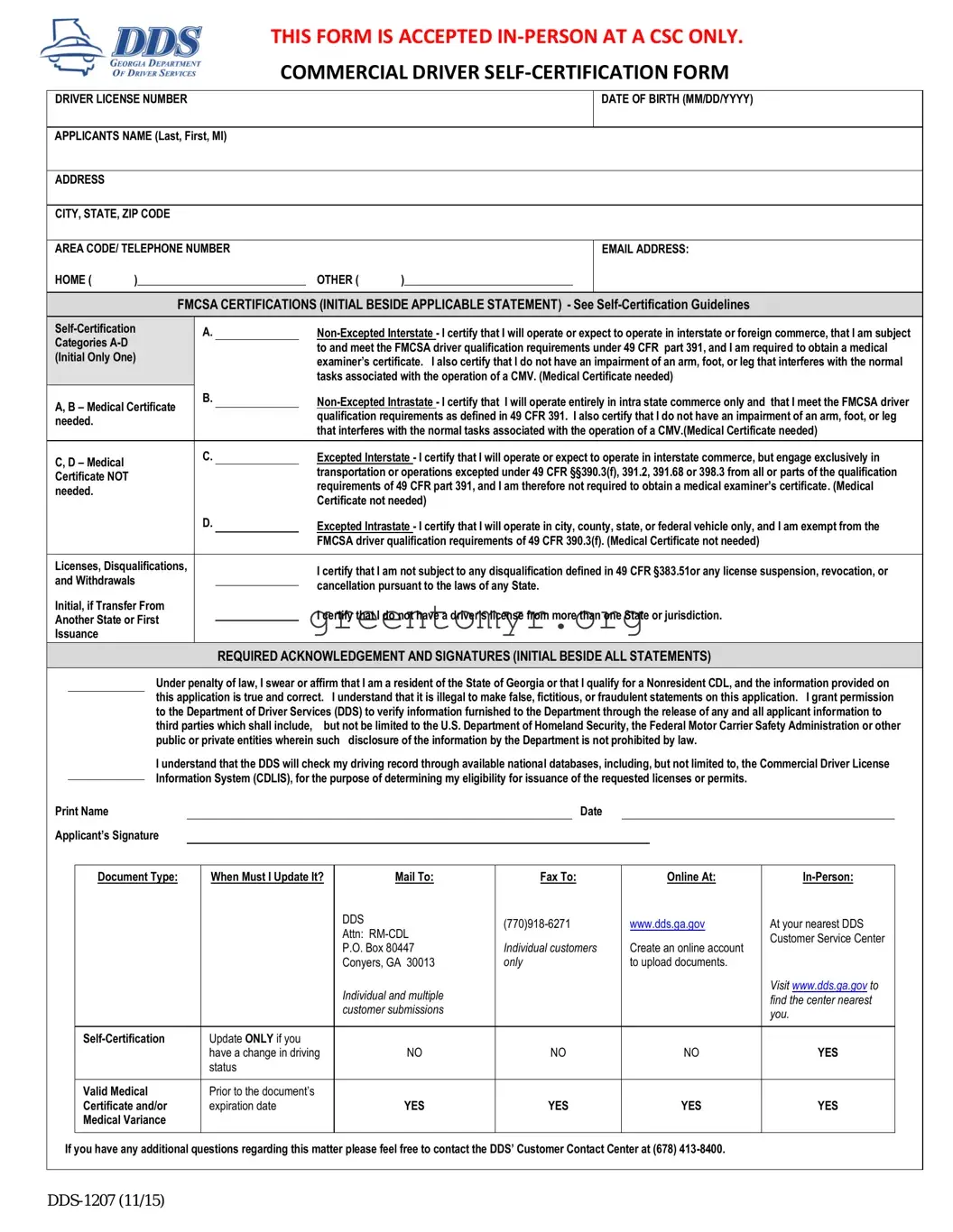 Fill in a Valid Dds 1207 Template