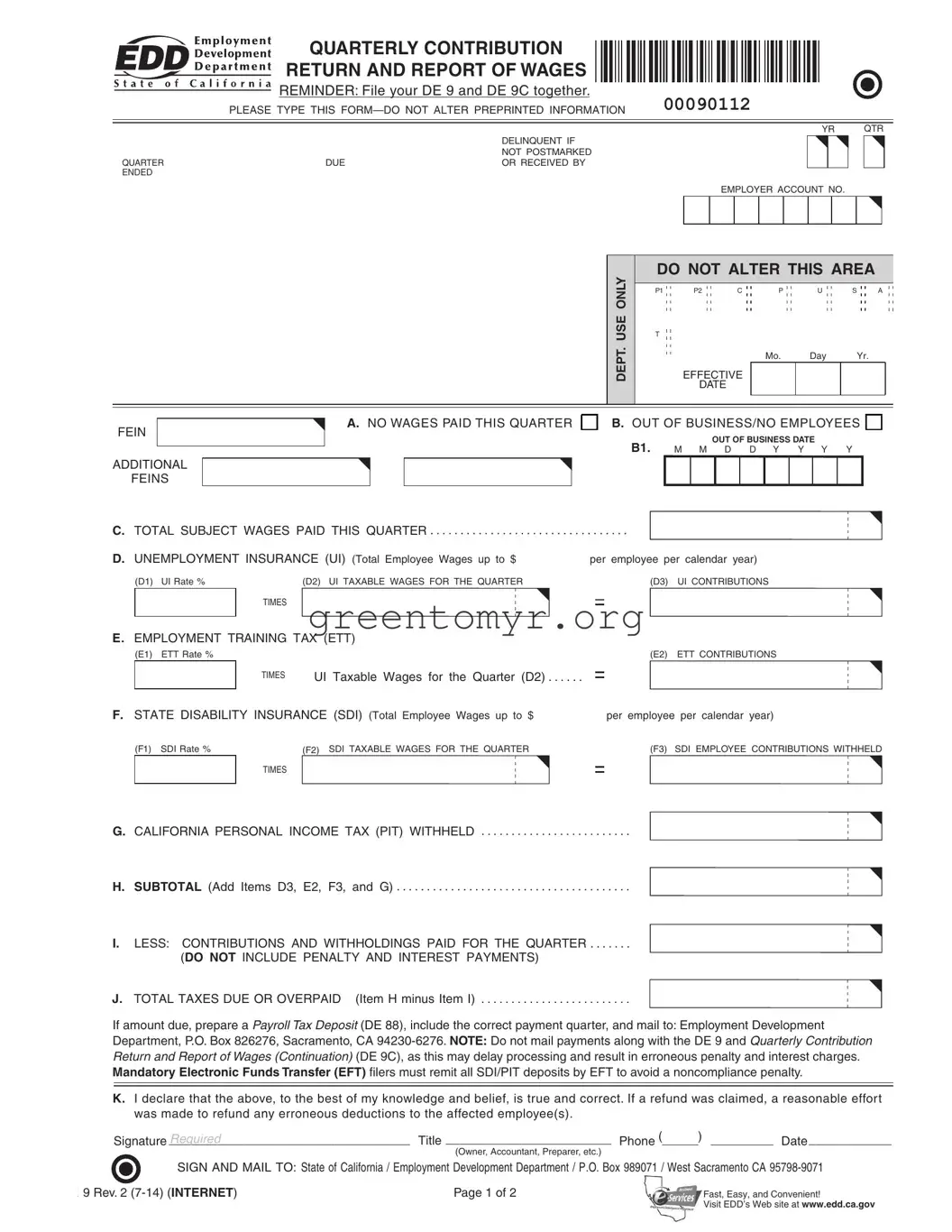 Fill in a Valid De 9 Connector Template
