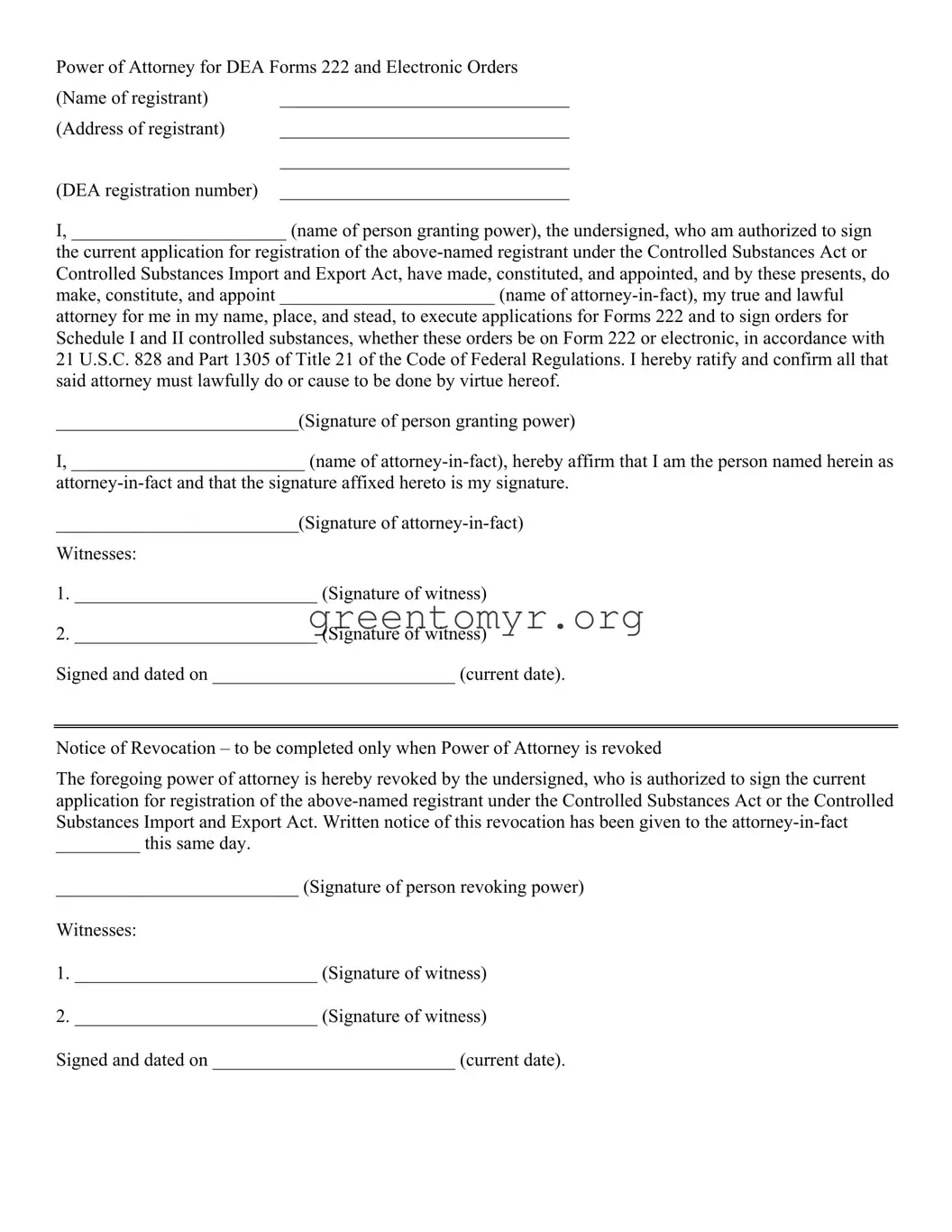 Fill in a Valid Dea 222 Order Template