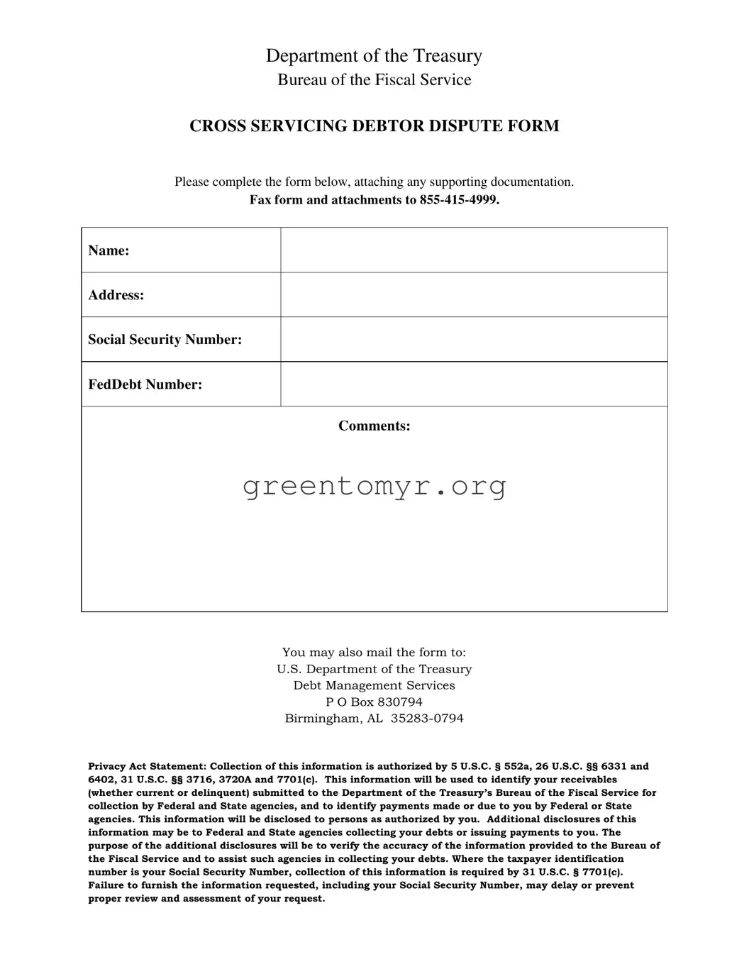 Fill in a Valid Debt Management Services Birmingham Al Template