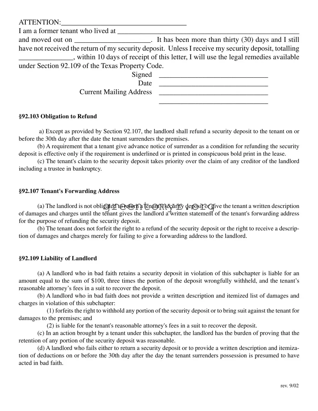 Fill in a Valid Deposit Demand Letter Template
