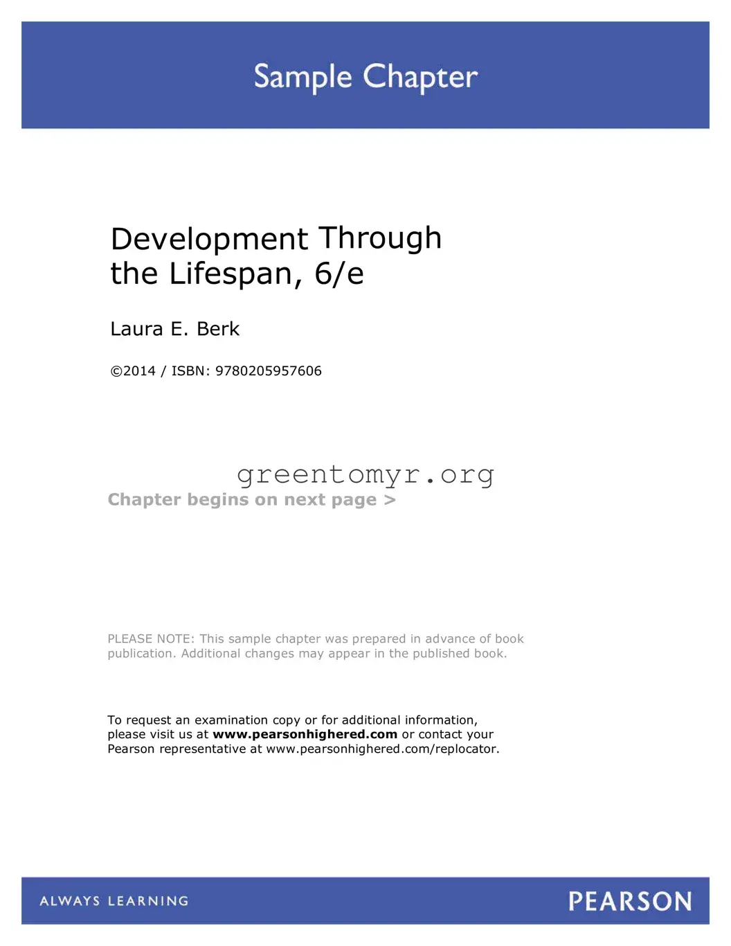 Fill in a Valid Development Lifespan 6Th Edition Template