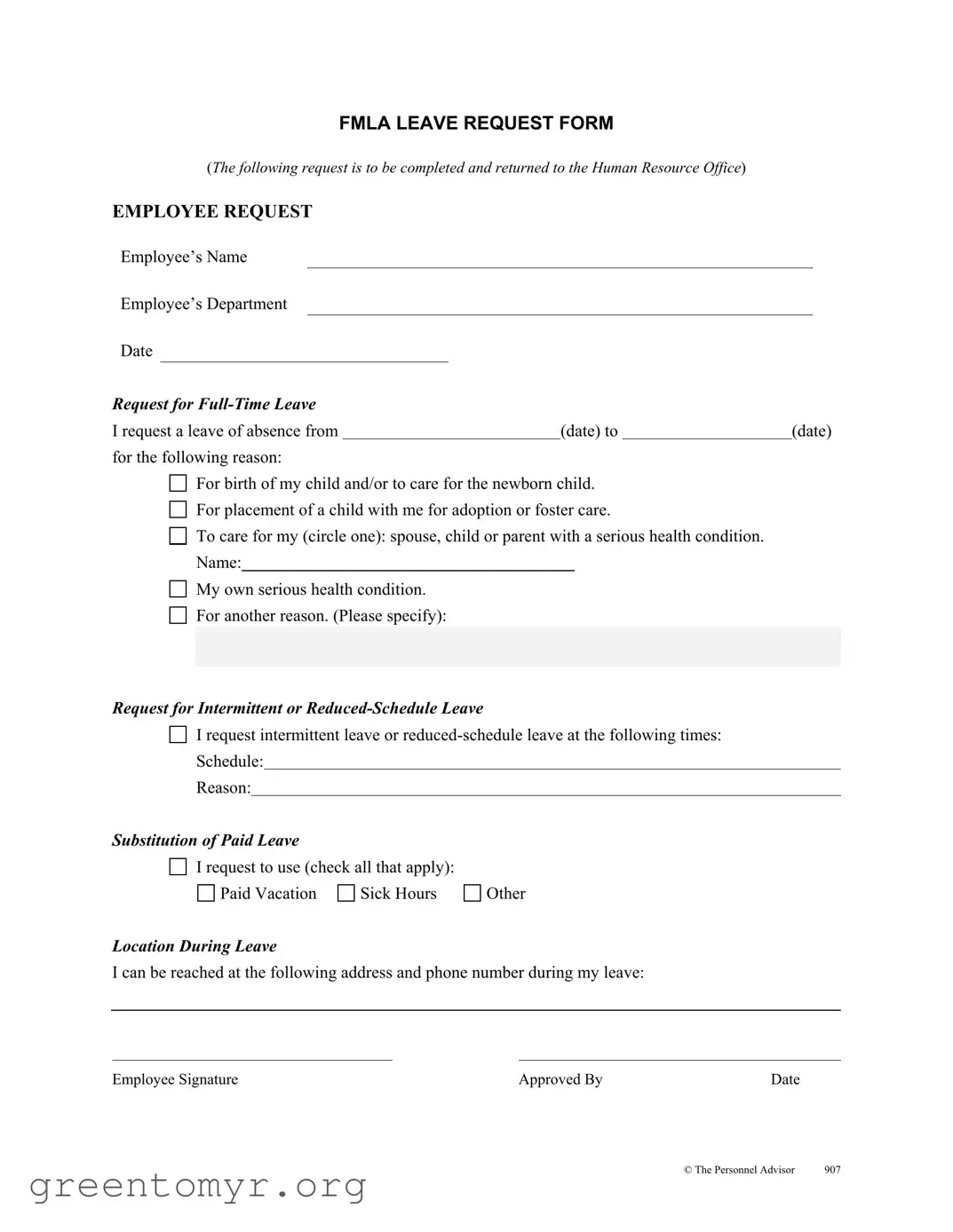 Fill in a Valid Fmla Leave Template