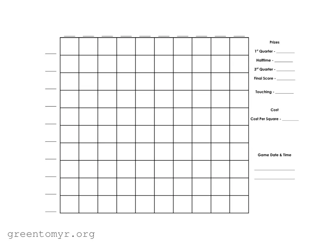 Fill in a Valid Football Pool Template