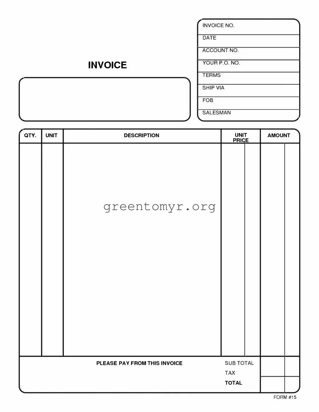 Fill in a Valid Free And Invoice Pdf Template