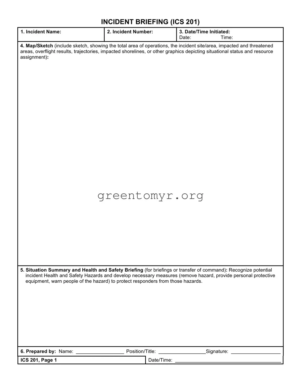 Fill in a Valid Ics 201 Template