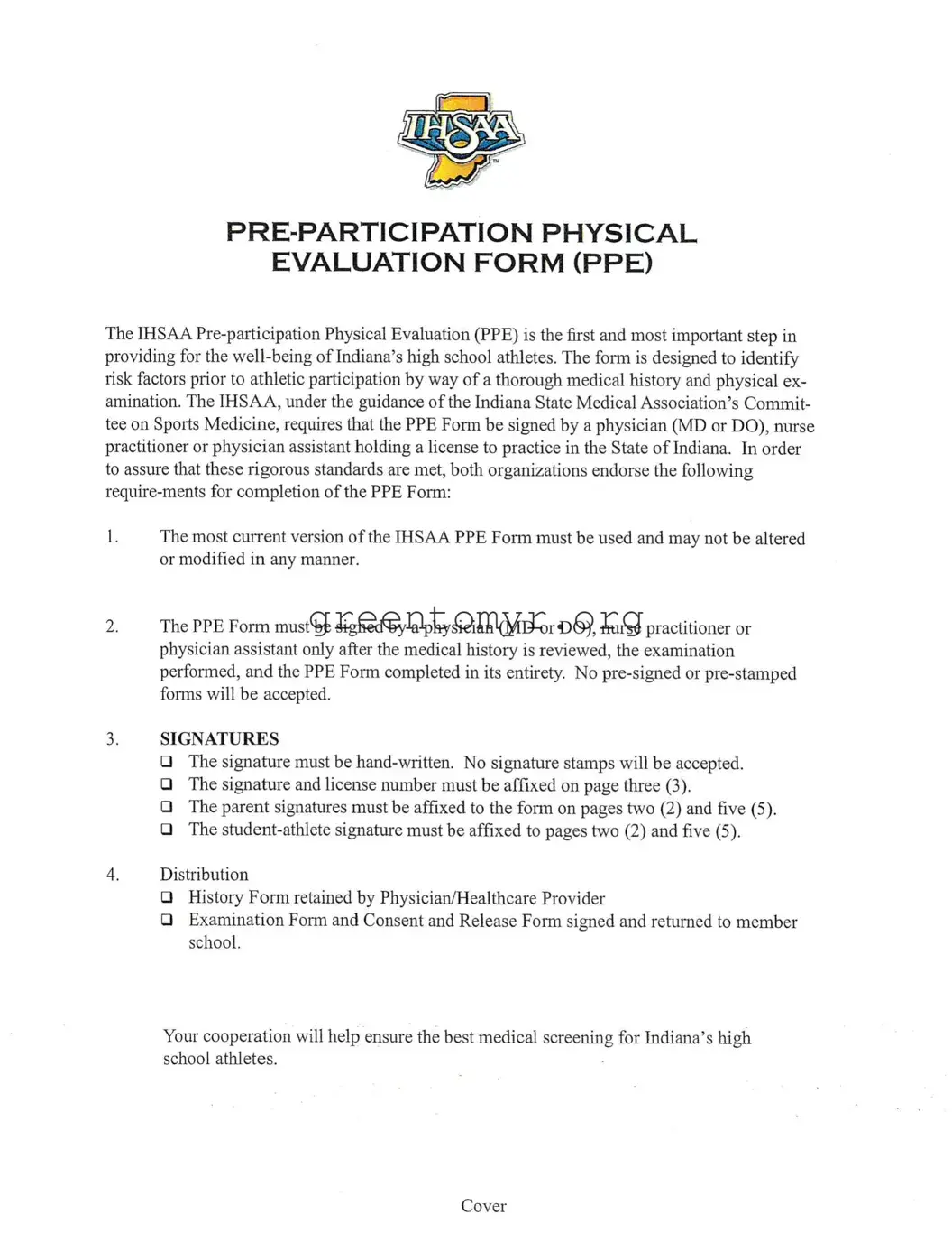 Fill in a Valid Ihsaa Physical Template