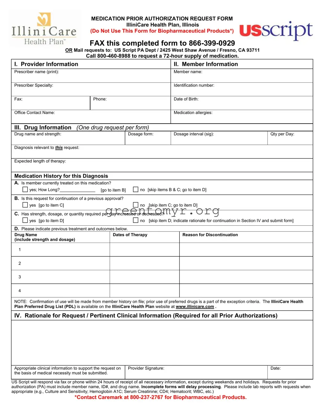 Fill in a Valid Illinicare Prior Authorization Template