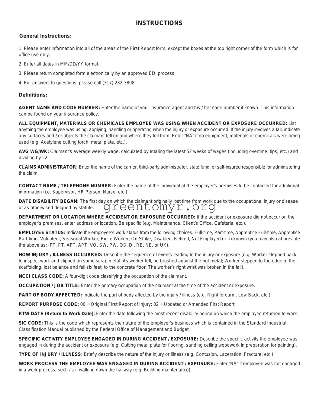 Fill in a Valid Indiana State 34401 Template
