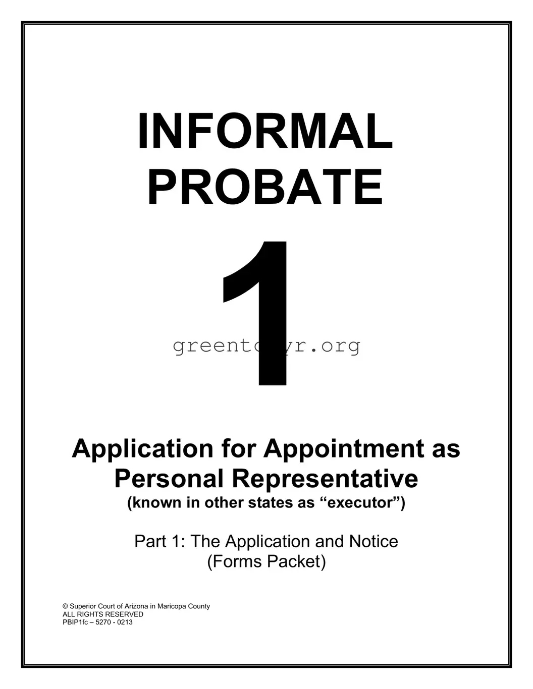 Fill in a Valid Informal Probate Template