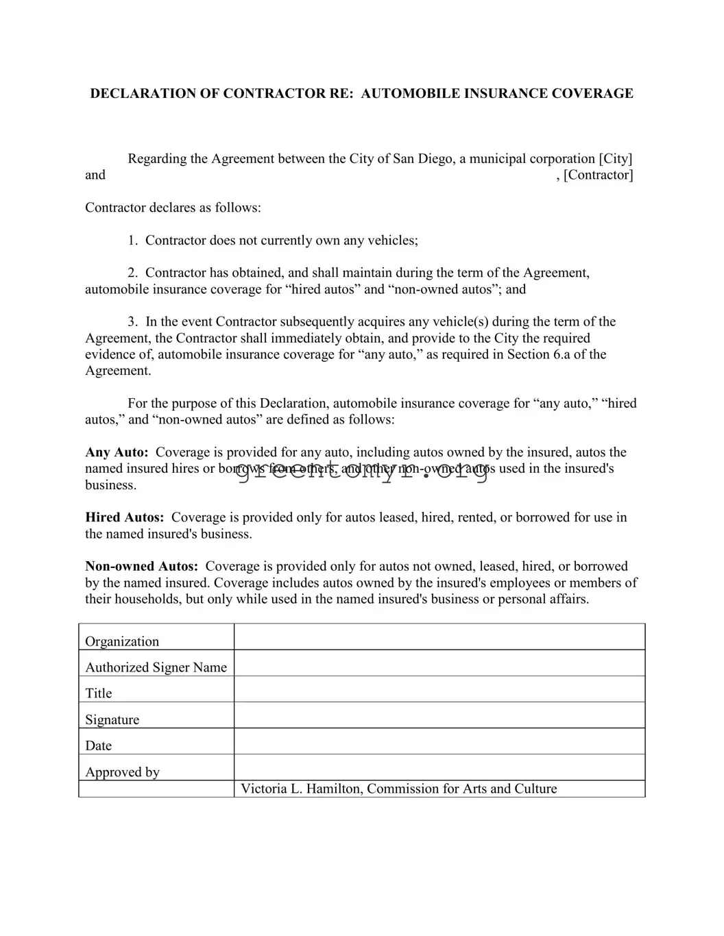 Fill in a Valid Insurance Policy Declaration Page Template