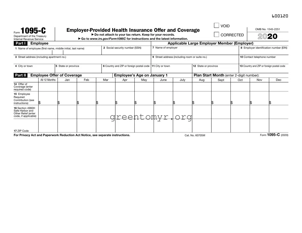 Fill in a Valid IRS 1095-C Template
