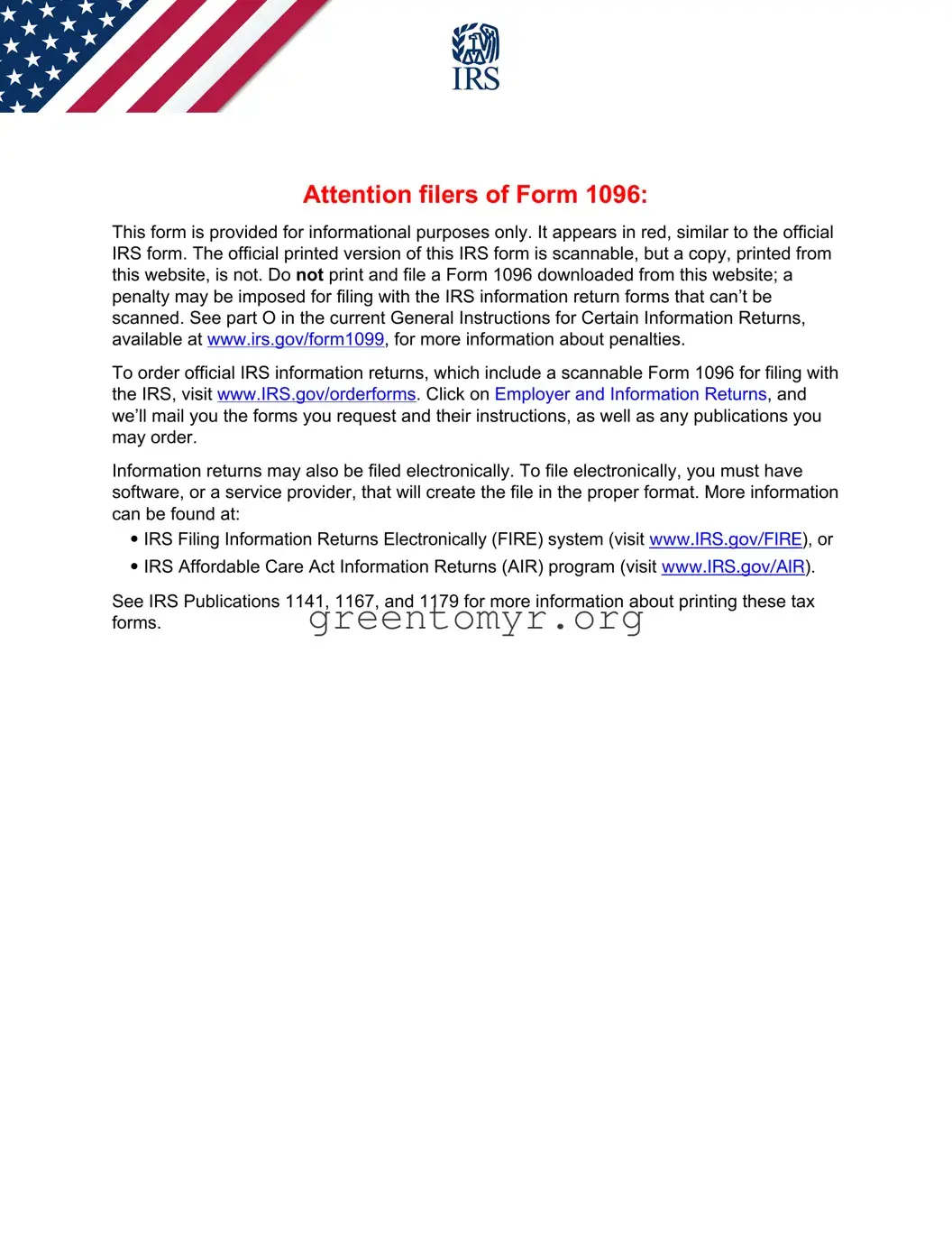 Fill in a Valid IRS 1096 Template