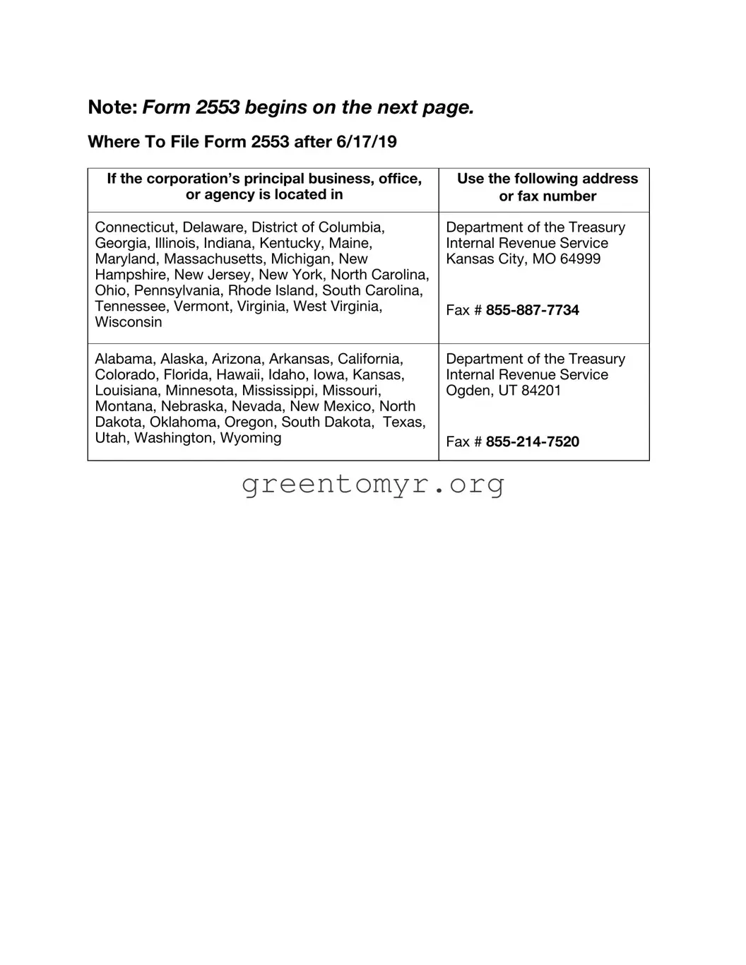 Fill in a Valid IRS 2553 Template