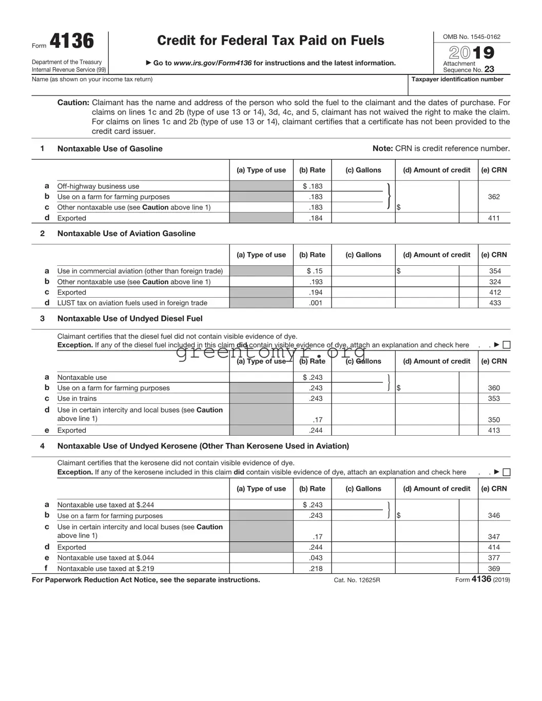 Fill in a Valid IRS 4136 Template