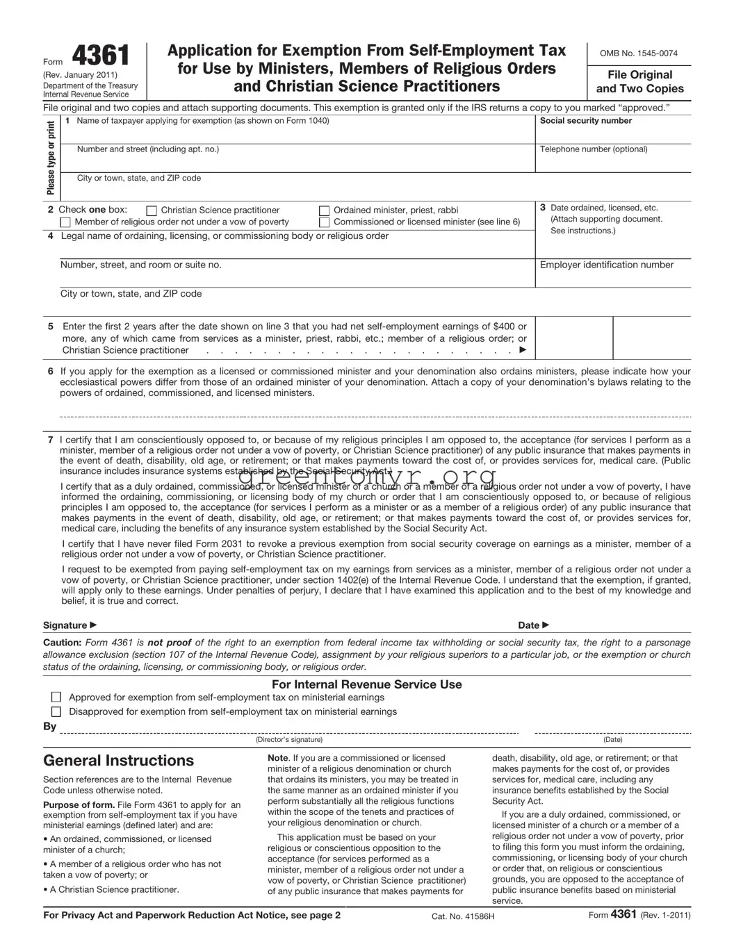 Fill in a Valid IRS 4361 Template