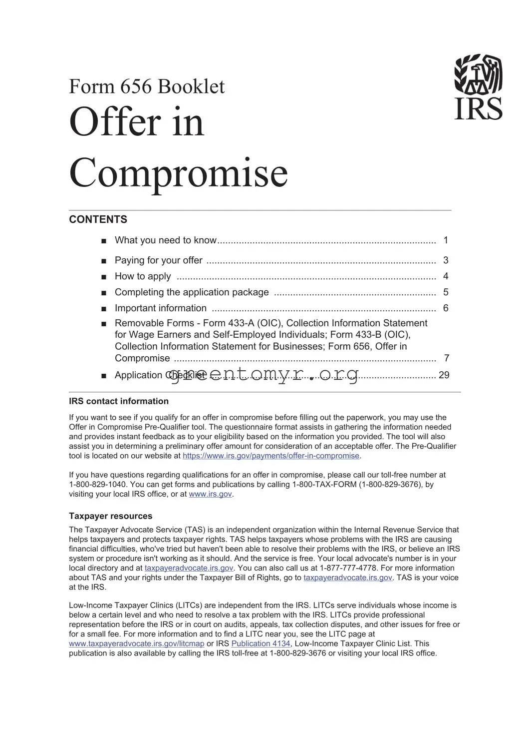 Fill in a Valid IRS 656-B Template