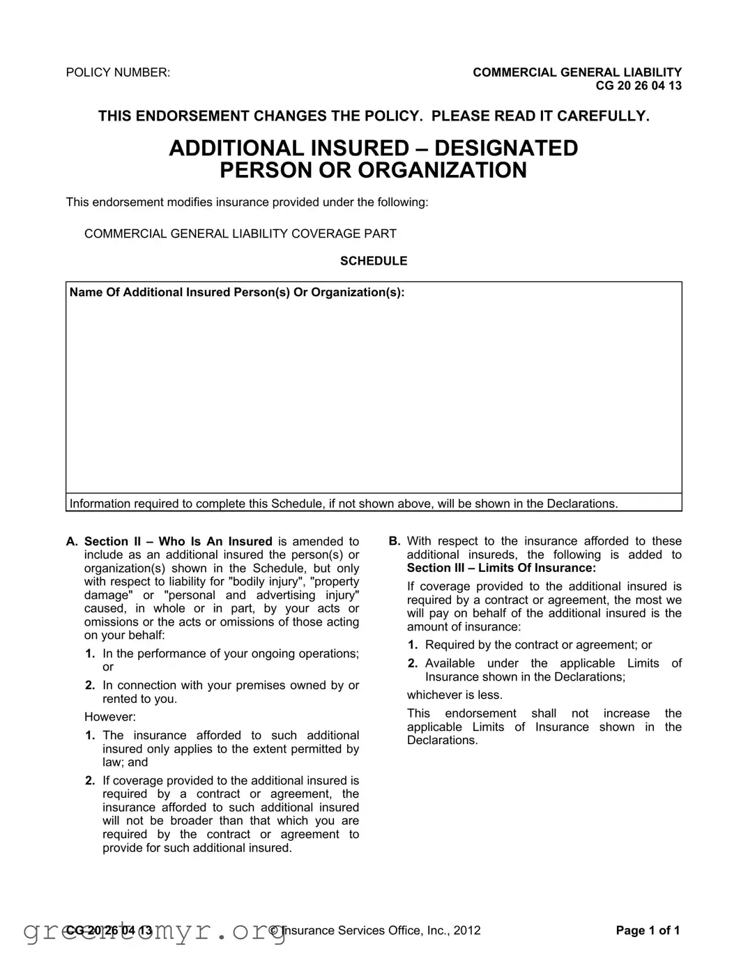 Fill in a Valid Cg 20 26 04 13 Template