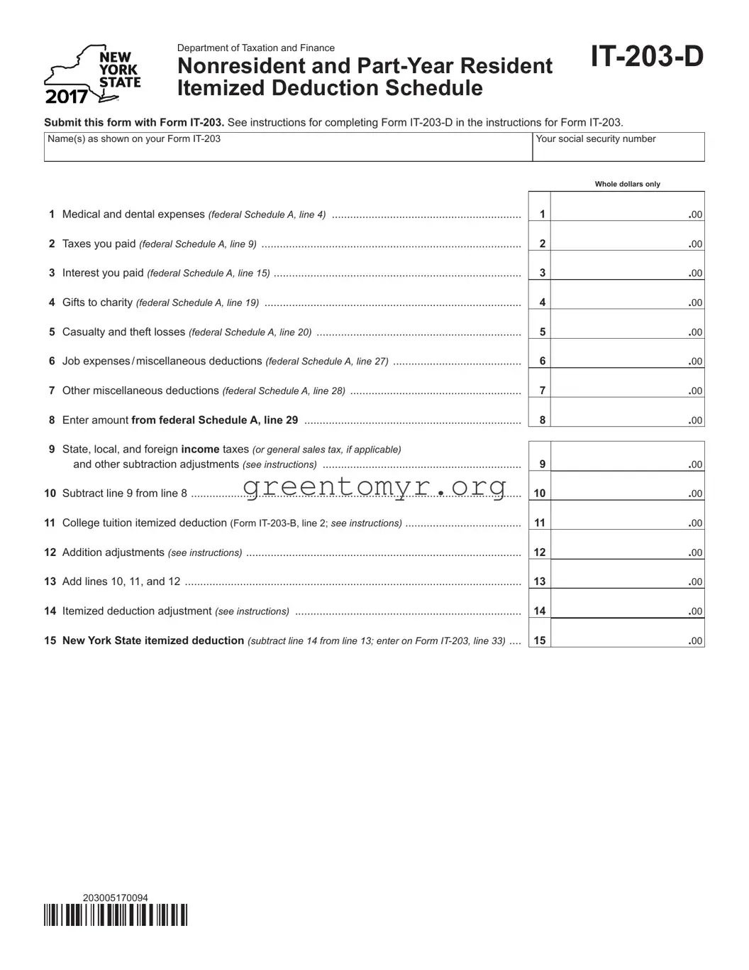 Fill in a Valid It 203D Template