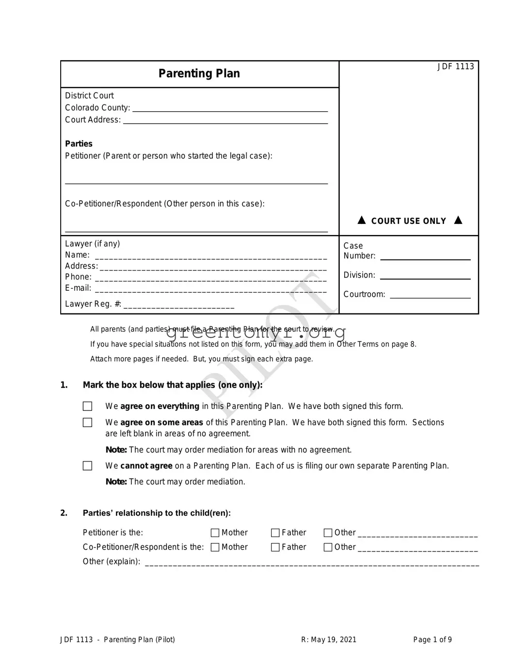 Fill in a Valid Jdf 1113 Template