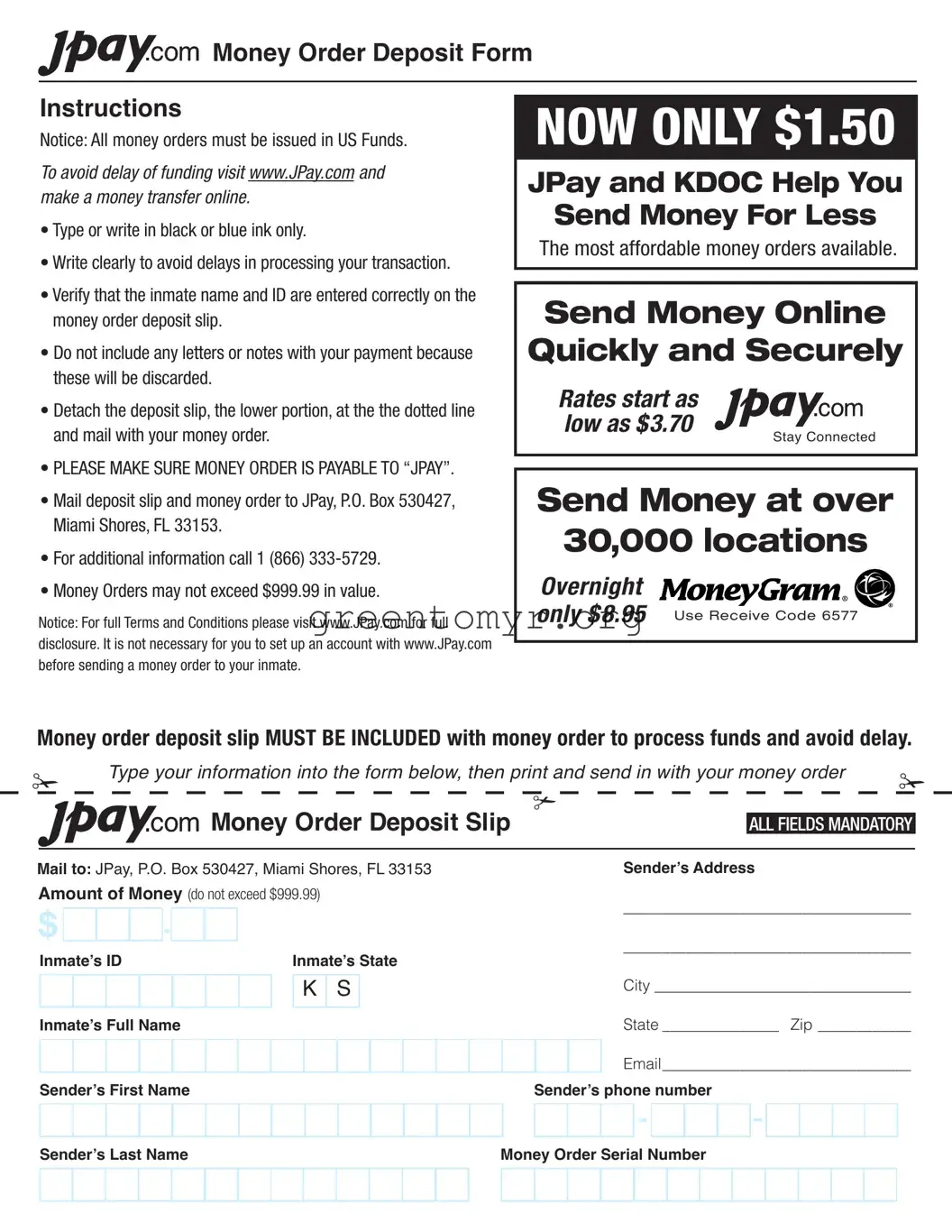 Fill in a Valid Jpay Mailing Address Template