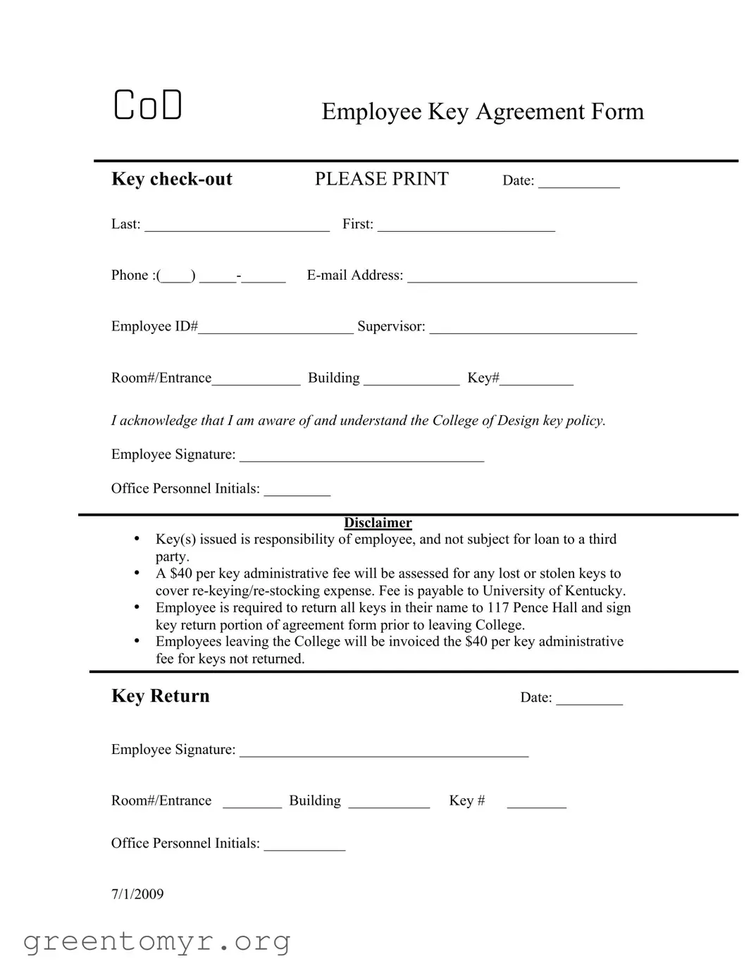 Fill in a Valid Key Agreement Template
