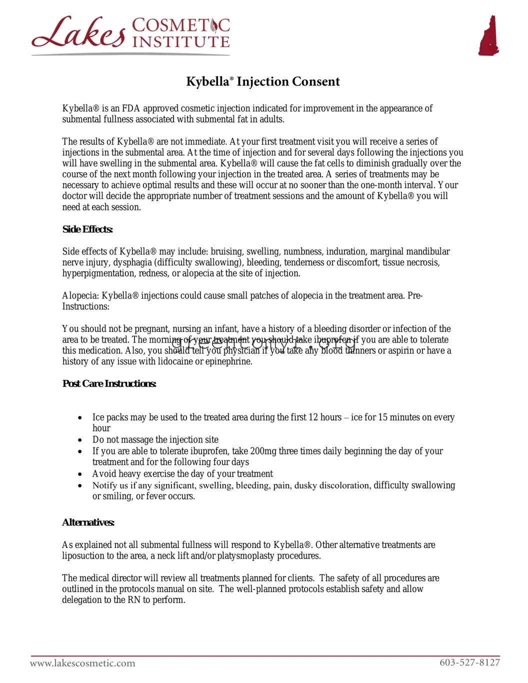 Fill in a Valid Kybella Consent Template