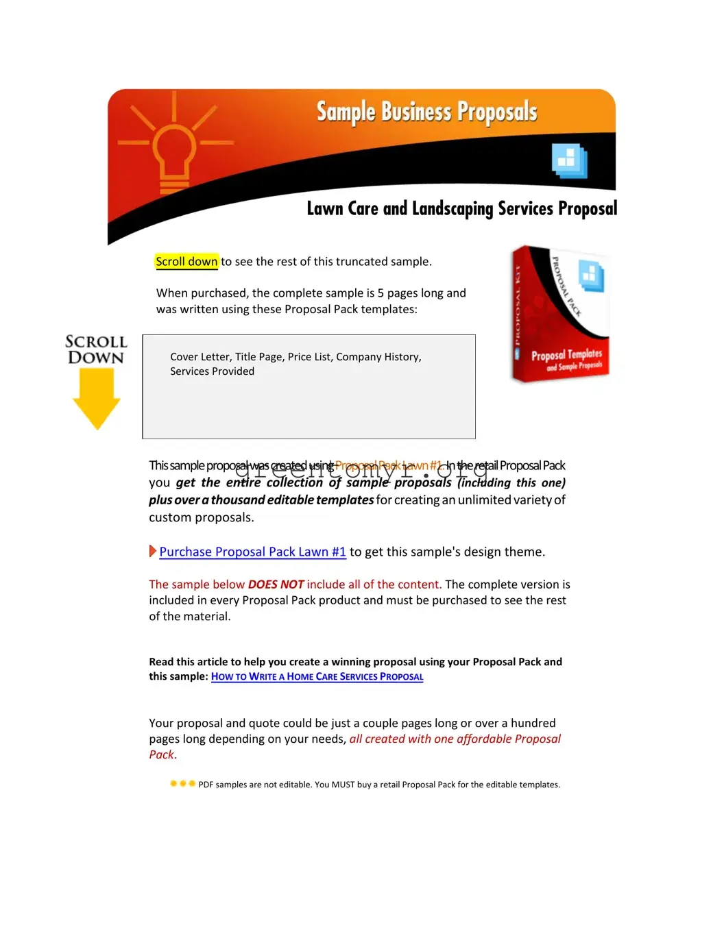 Fill in a Valid Landscaping Proposal Template
