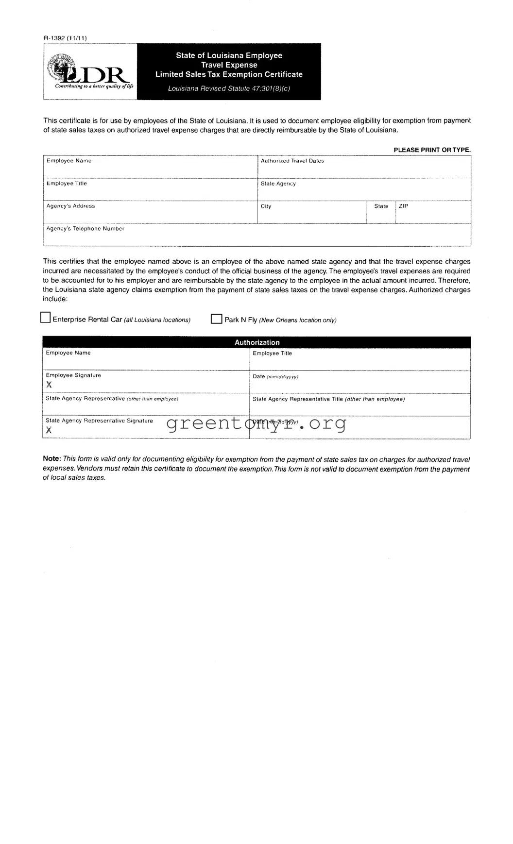 Fill in a Valid Ldr R 1392 Template